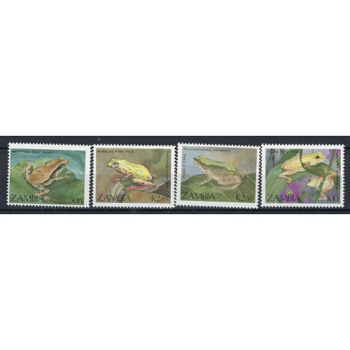 Zambia 462-65 MNH 1989 Frogs (an7748)