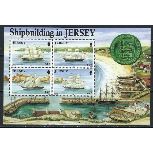 Jersey 599a MNH 1992 Ships; light wrinkle at bottom (ak3837)