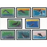 Turks and Caicos 564-71 MNH 1983 Whales (ak5294)