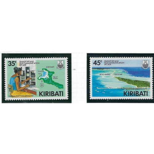Kiribati 509-10 MNH 1988 Transport and Telecommunications (ak3938)