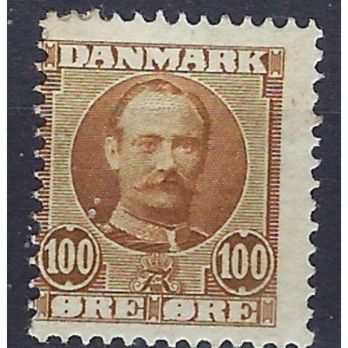 Denmark 78 Unused No Gum 1907 issue;traces of gum;number stamped on back (mm1...