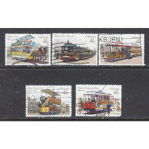 Australia 1154-58 Used 1989 Street Cars (ap8409)