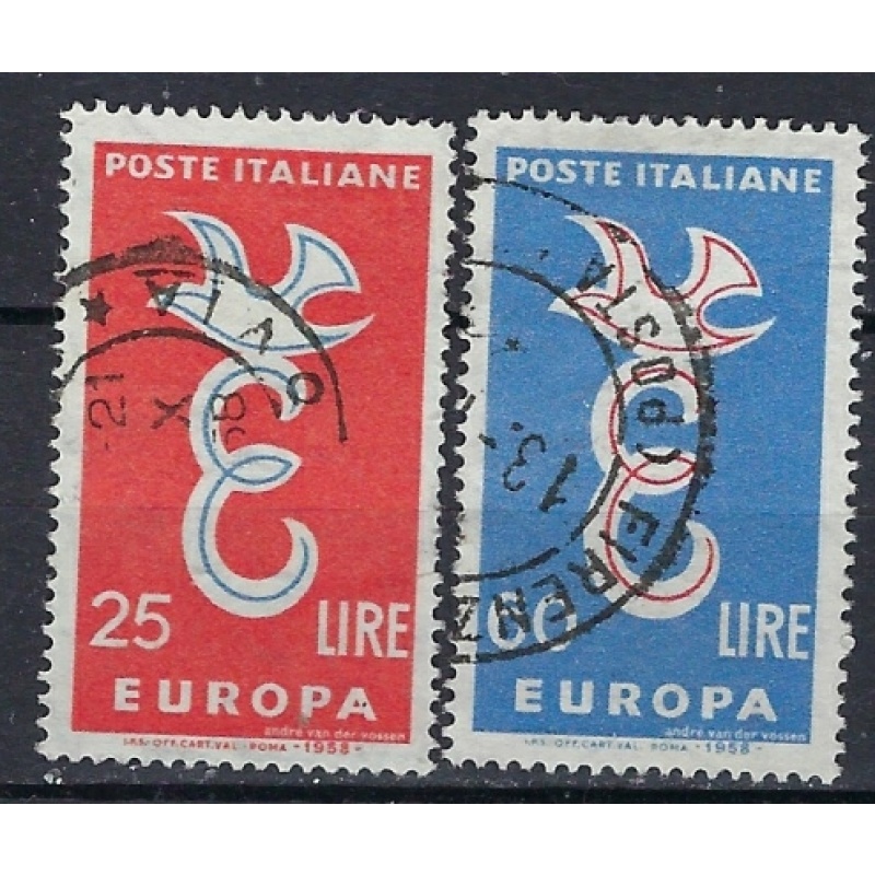 Italy 750-51 Used 1958 Europa  (ak1791)