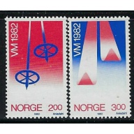 Norway 798-99 MNH 1982 Skiing (fe8137)