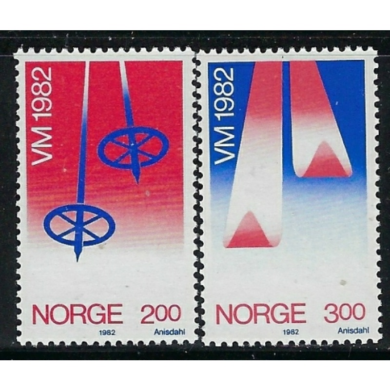 Norway 798-99 MNH 1982 Skiing (fe8137)