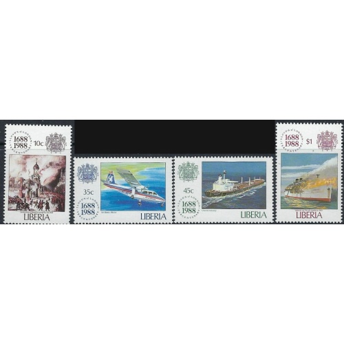 Liberia 1101-04 MLH 1988 set (ak5170)