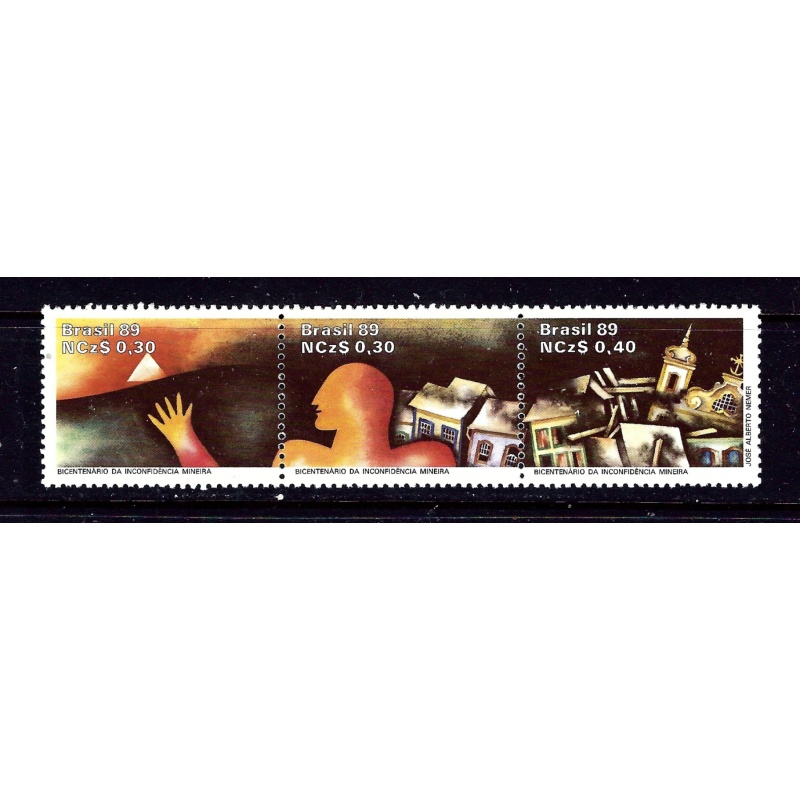 Brazil 2166 MNH 1989 Strip of 3   #3