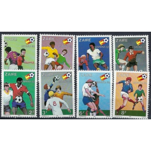 Zaire 1019-26 MNH 1981 Soccer (ak1056)
