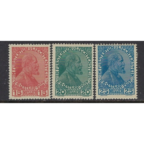 Liechtenstein 7-9 MH 1917-18 part set (ap6476)