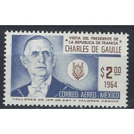 Mexico C281 MNH 1964 Charles DeGaulle (ak1500)