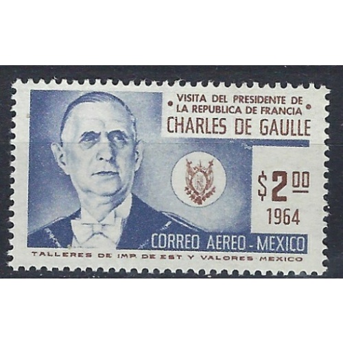 Mexico C281 MNH 1964 Charles DeGaulle (ak1500)