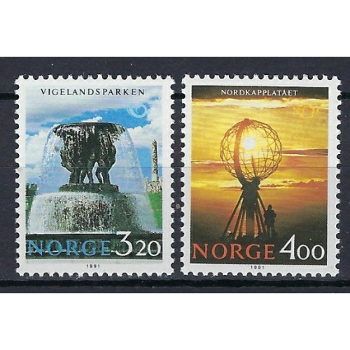 Norway 995-96 MNH 1991 Tourism (an8493)