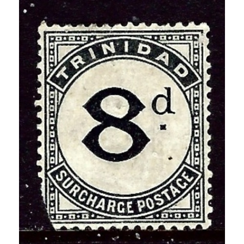 Trinidad J8 MHR 1885 issue missing corner    (ap5926)