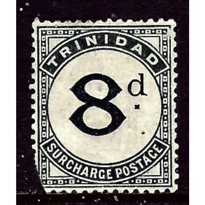 Trinidad J8 MHR 1885 issue missing corner    (ap5926)