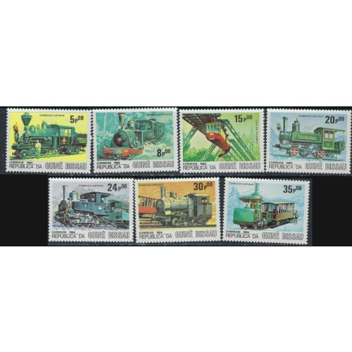 Guinea Bissau 619-25 MNH 1984 Locomotives (ak5520)