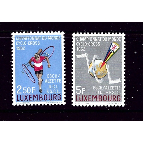 Luxemburg 384-85 MNH 1962 Bicycle Races