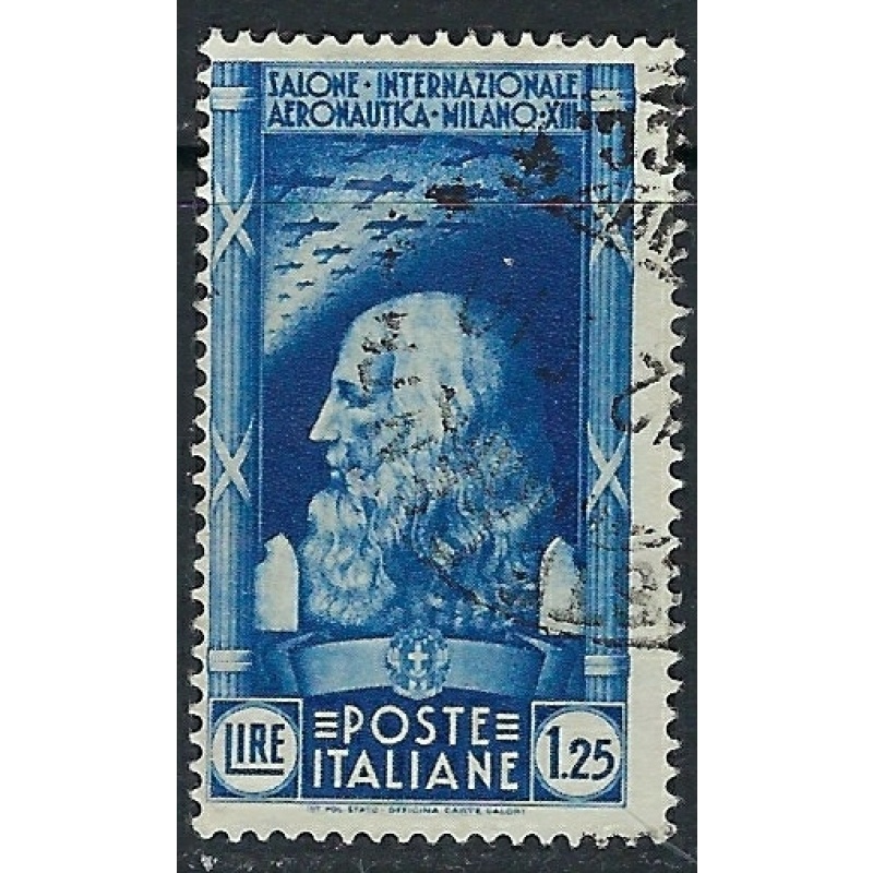 Italy 348 Used 1935 issue; all perfs are intact (ak4257)