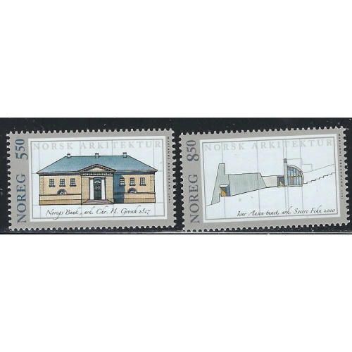 Norway 1296-97 MNH 2001 Architecture (an5909)