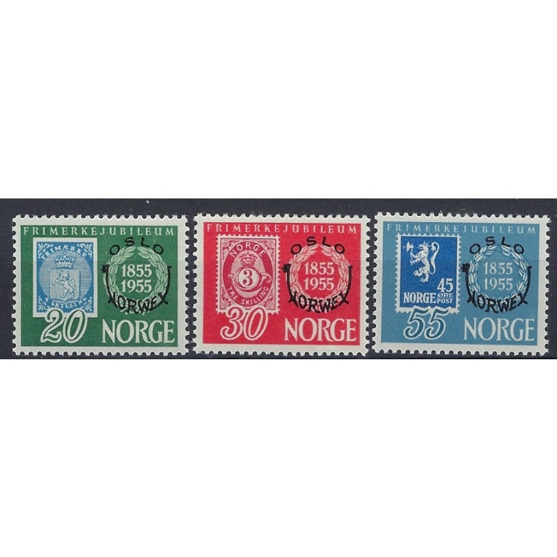 Norway 340-42 MNH 1955 Overprints (an7646)