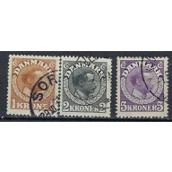 Denmark 132-34 Used 1913-20 set (ak2508)