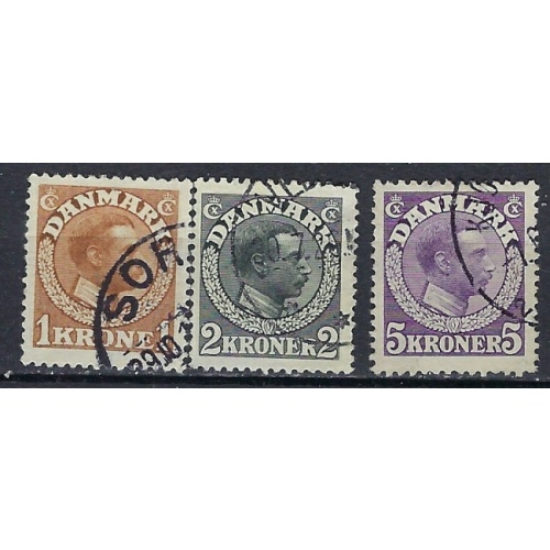 Denmark 132-34 Used 1913-20 set (ak2508)