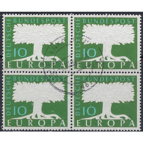 Germany 772A Block of 4 Used 1950 issue wmkd (ak6086)