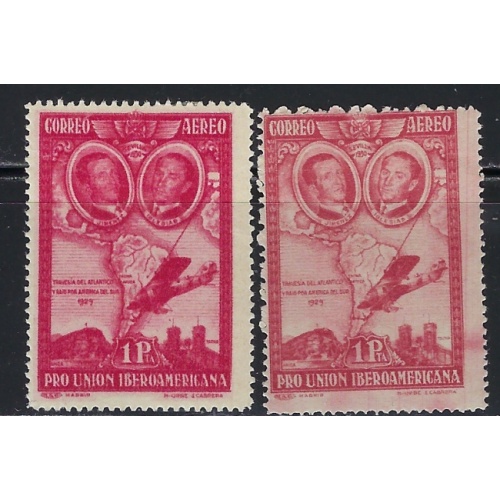 Spain C55; C55a MH 1960 issues penciled number on C55a (an5493)