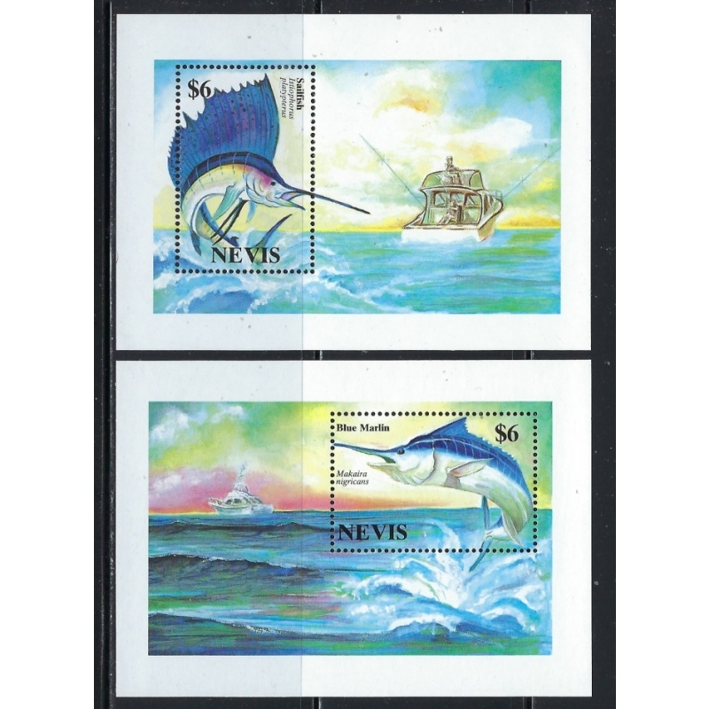 Nevis 865-66 MNH 1994 Sailfish (ha1335)