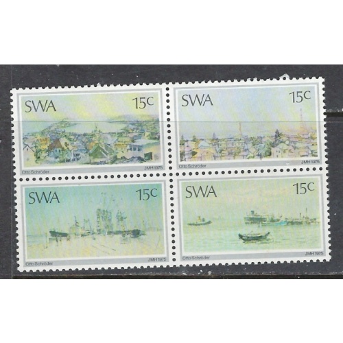 Southwest Africa 383b MNH 1975 Paintings block of 4 (ap8747)