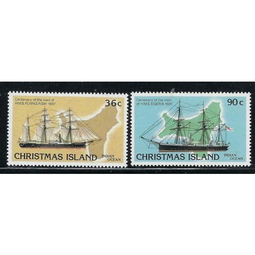 Christmas Is 194-95 MNH 1987 Ships (fe5599)