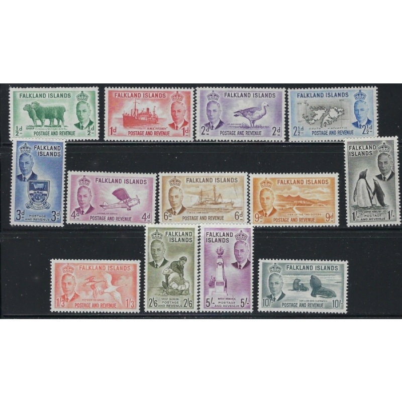 Falkland Is 107-19 MH 1952 missing high value (fe3639)