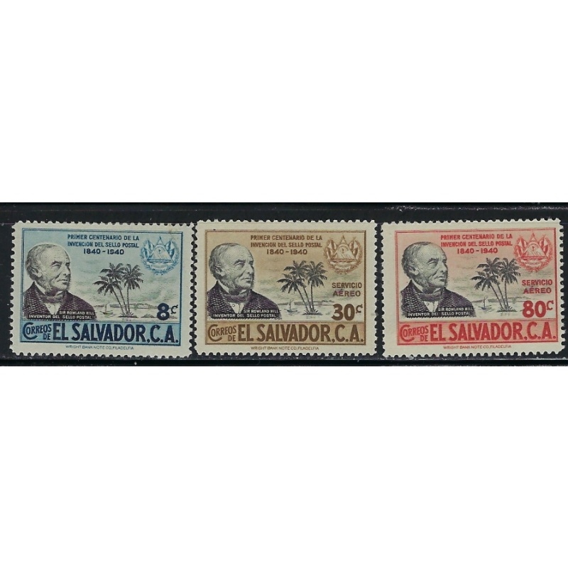 Salvador 586; C69-70 MH 1940 set (an4439)