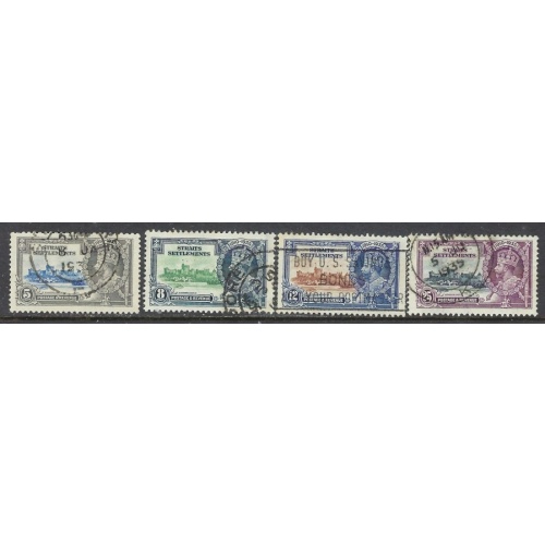 Straits Settlements 213-16 Used 1935 KGV Silver Jubilee (ap6938)