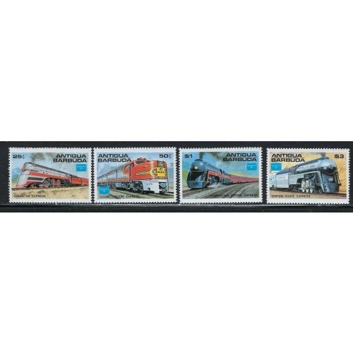 Antigua 934-37 MNH 1986 Trains (ha1440)