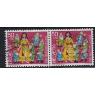 Switzerland B519 Used Pair 1985 issue (an4326)