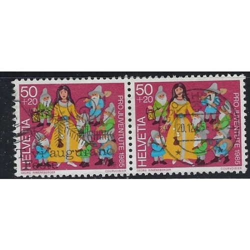 Switzerland B519 Used Pair 1985 issue (an4326)