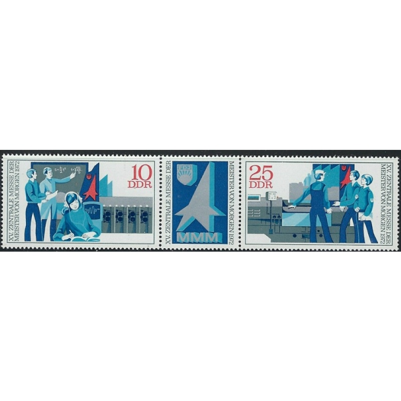 Germany 1410a MNH 1972 Strip; been folded (fe9574)