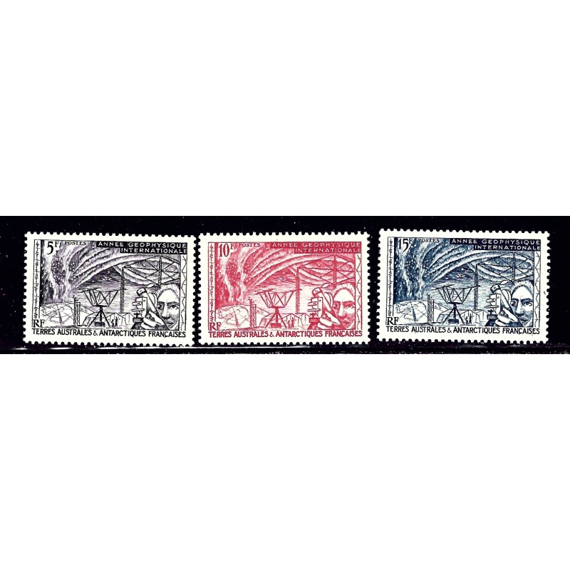 French Southern and Antartic Territories 8-10 MLH 1957 IGY    (ap1415)