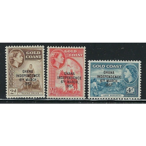 Ghana 25-27 MNH 1958 overprinted set (fe6557)