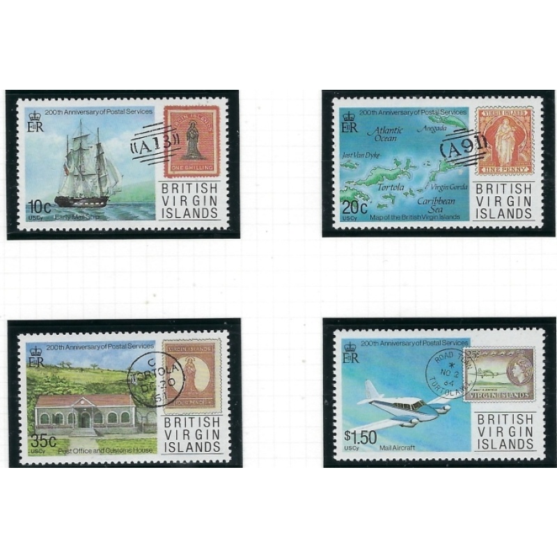 British Virgin Is 590-93 MNH 1987 Postal Service Bicentennial (fe3805)