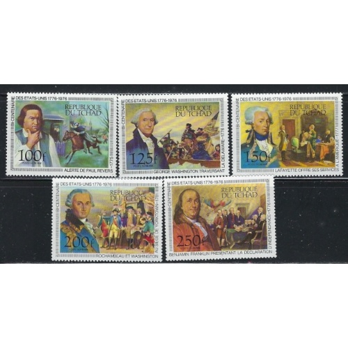 Chad C181-85 MNH 1976 American Bicentennial (an6519)