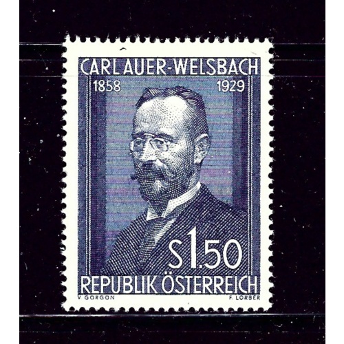 Austria 595 MLH 1954 Carl Auer-Welsbach