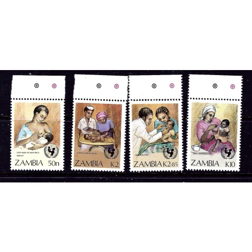Zambia 440-43 MNH 1988 Child Survival