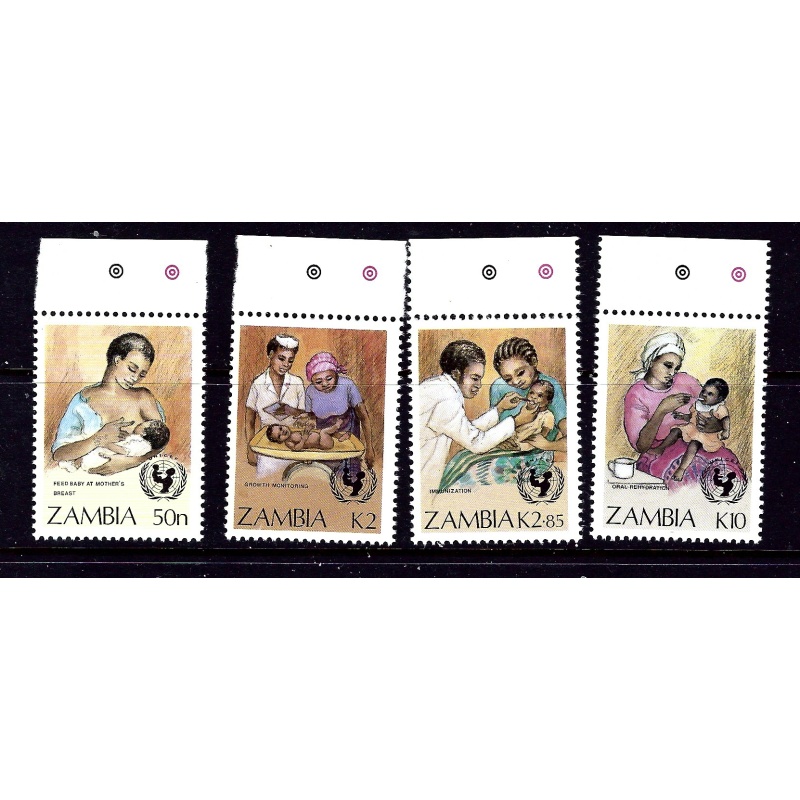 Zambia 440-43 MNH 1988 Child Survival