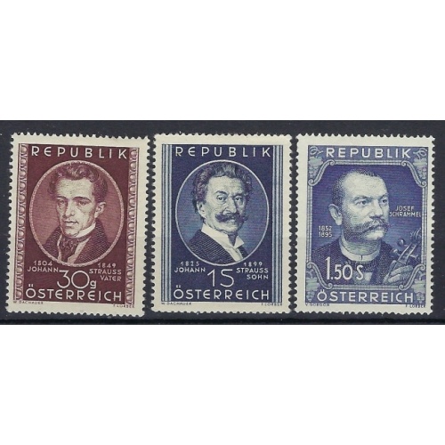Austria 560-62 MH 1949 set (an8077)