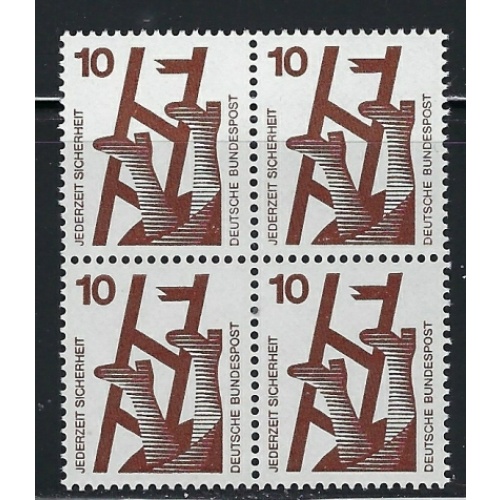 Germany 1075 MNH 1971 Block of 5 (fe1588)