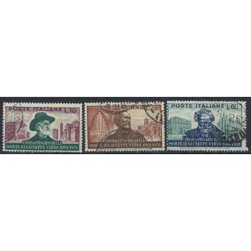 Italy 594-96 Used 1951 part set (an8335)