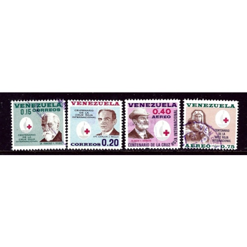 Venezuela 845-46 and C840-41 Used 1963 set    (ap5868)