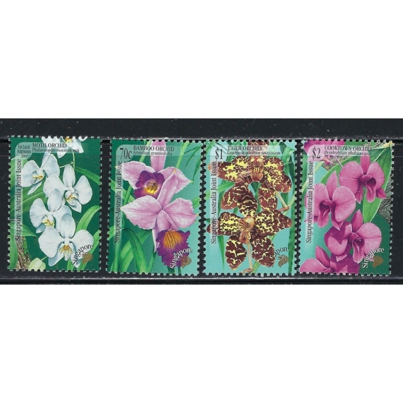 Singapore 858-61 MNH 1988 Flowers (an6671)
