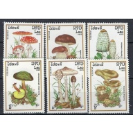 Laos 627-33 MNH 1985 Mushrooms (an9507)